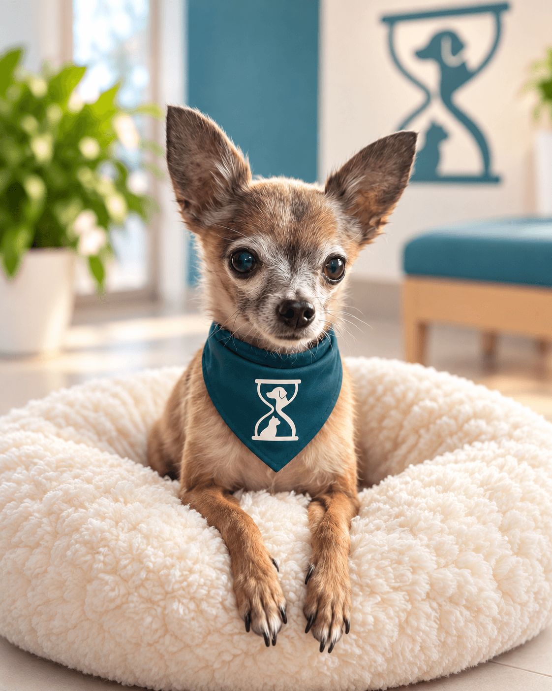 Junior, chihuahua senior de pelaje claro